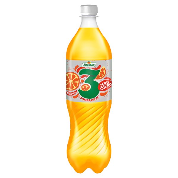 Napój gazowany Zbyszko 3 pomarańcze zero 20% soku + 0,50 zł kaucji 