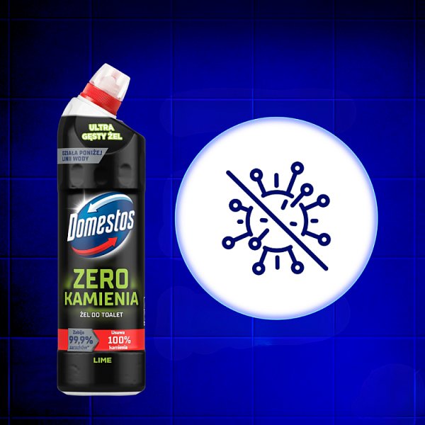Domestos Zero Kamienia Lime Żel do toalet 750 ml