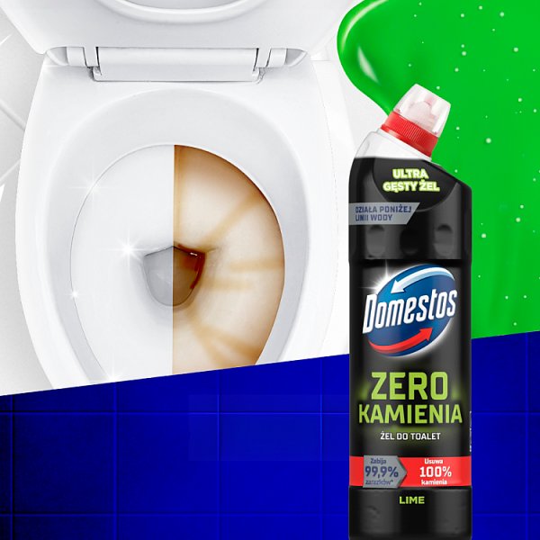 Domestos Zero Kamienia Lime Żel do toalet 750 ml