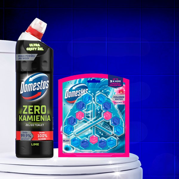 Domestos Zero Kamienia Lime Żel do toalet 750 ml