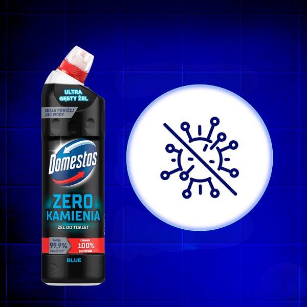 Domestos Zero Kamienia Blue Żel do toalet 750 ml