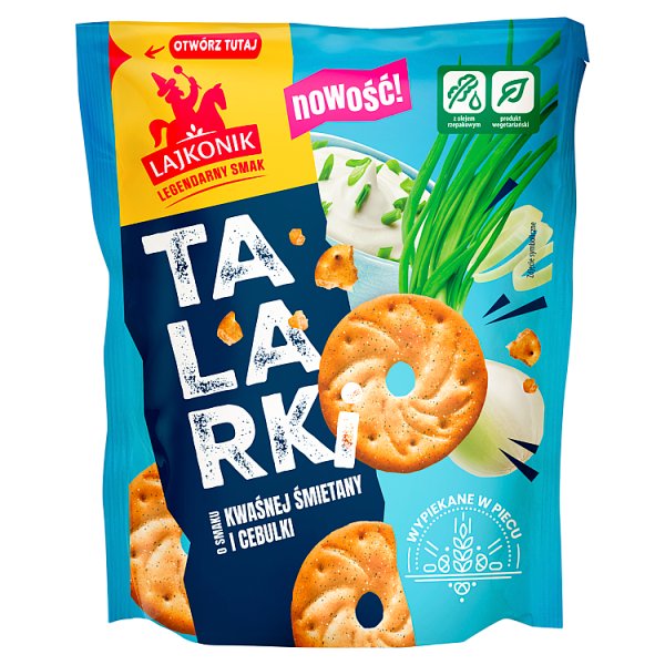 Lajkonik Talarki o smaku kwaśnej śmietany i cebulki 100 g