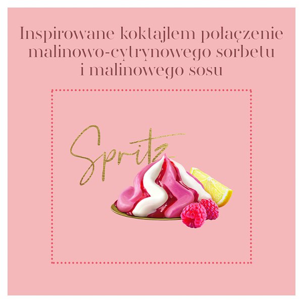Carte D'Or Lody sorbetowe malinowe i lody sorbetowe cytrynowe z sosem 825 ml