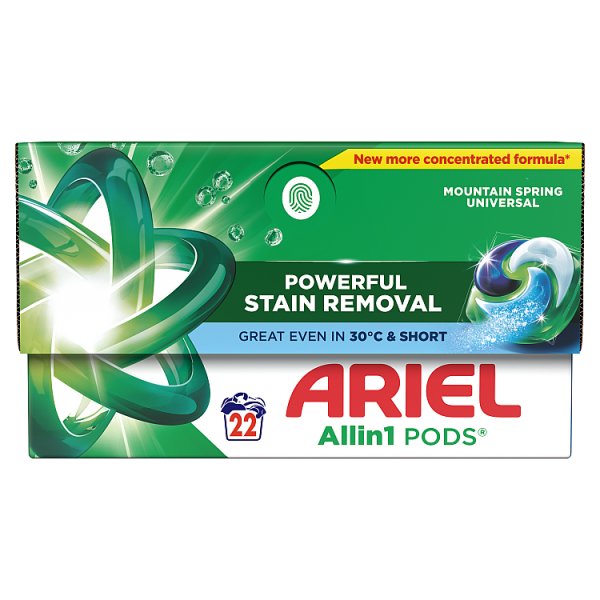 Ariel Allin1 PODS Mountain Spring Universal Kapsułki Do Prania, 22 Prań