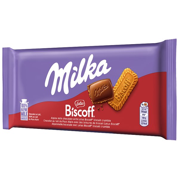 Milka Biscoff czekolada mleczna z karmelizowanymi ciastkami - 90 g