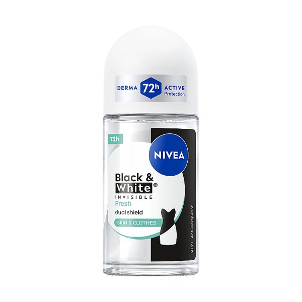 Nivea Black&amp;White Invisible Fresh Antyperspirant Roll ON 50 ml