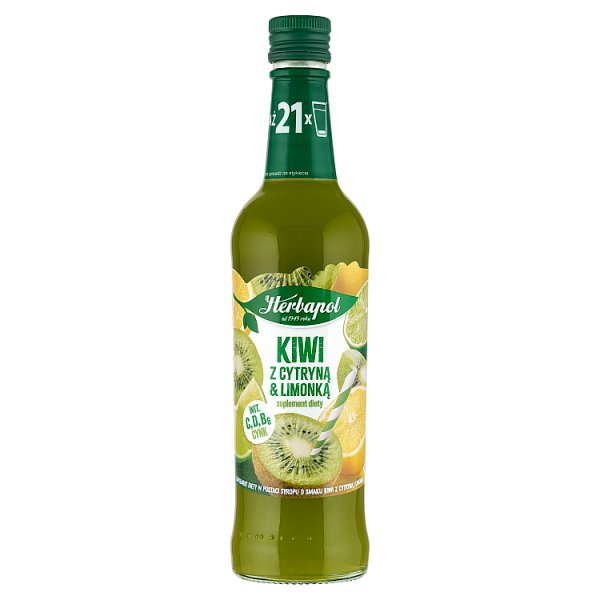 Herbapol Syrop kiwi z cytryną &amp; limonką 420 ml