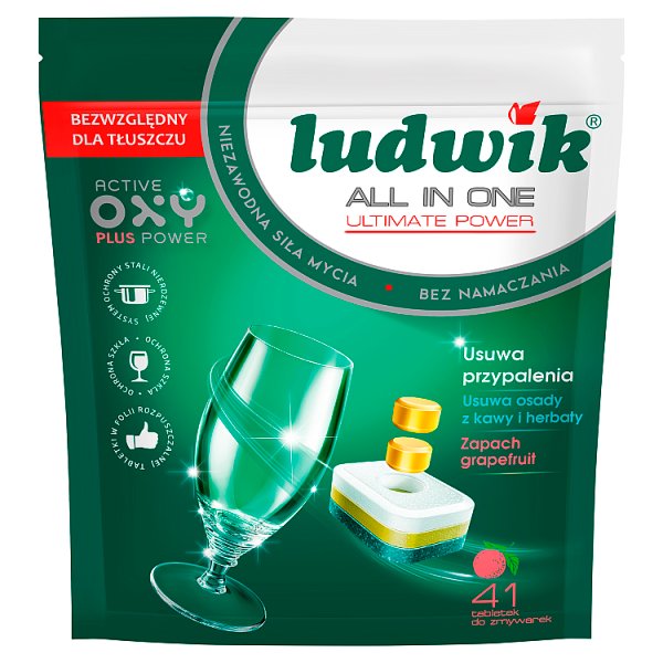 Ludwik All in one Ultimate Power Tabletki do zmywarek zapach grapefruit 738 g (41 sztuk)