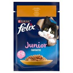 Felix Fantastic Junior Karma dla kociąt kurczak w galaretce 85 g