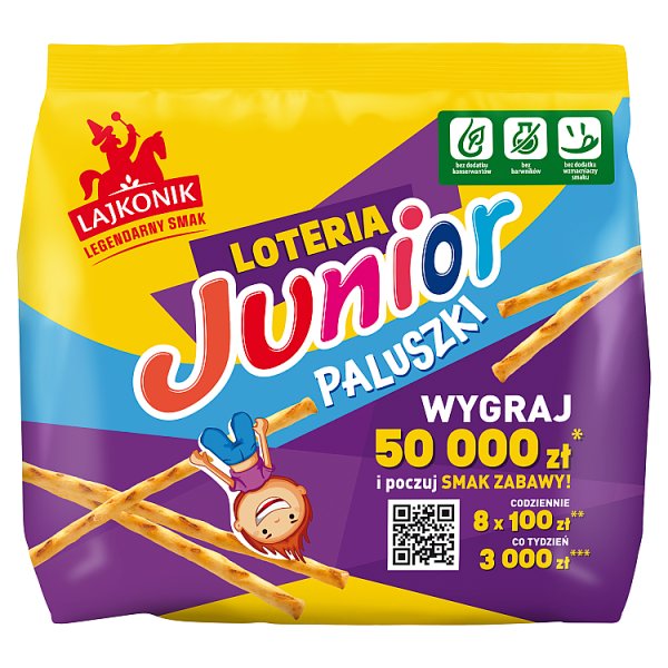 Lajkonik Junior Paluszki o smaku waniliowym 280 g