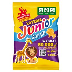 Lajkonik Junior Safari Drobne pieczywo o smaku waniliowym 125 g