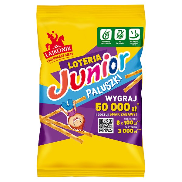Lajkonik Junior Paluszki o smaku waniliowym 60 g