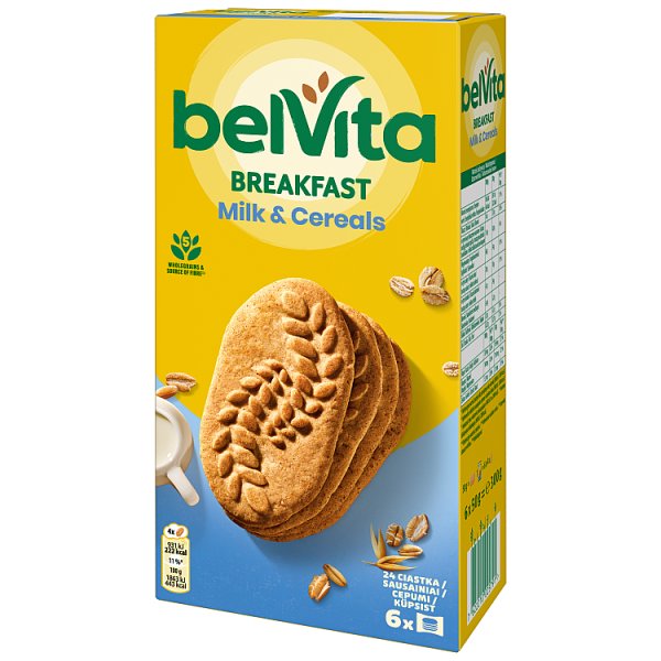 belVita ciastka zbożowe z mlekiem, wzbogacone w wapń, magnez i żelazo ciastka zbożowe - 300 g