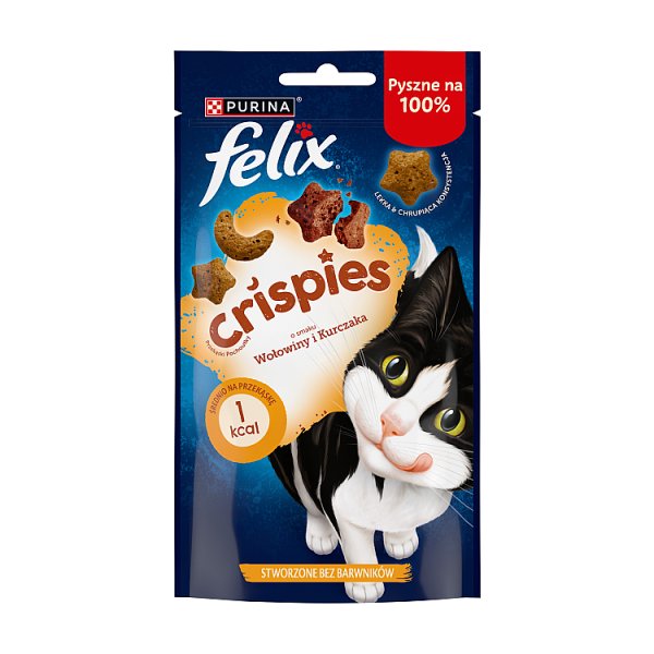 Felix Crispies Przekąski o smaku wołowiny i kurczaka 45 g