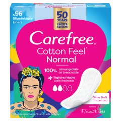 Carefree Cotton Feel Normal Wkładki higieniczne bezzapachowe 56 sztuk