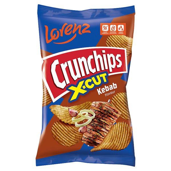 Crunchips X-Cut Chipsy ziemniaczane o smaku kebabu 130 g