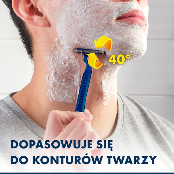 Gillette Blue3 Comfort Slalom Jednorazowa maszynka do golenia dla mężczyzn, 4 sztuk