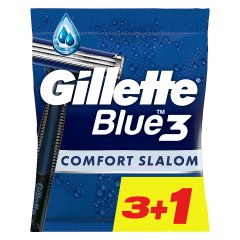 Gillette Blue3 Comfort Slalom Jednorazowa maszynka do golenia dla mężczyzn, 4 sztuk