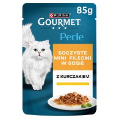 Gourmet Perle Karma dla kotów soczyste mini fileciki w sosie z kurczakiem 85 g