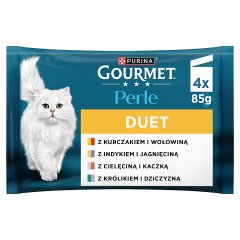 Gourmet Perle Karma dla dorosłych kotów duet 340 g (4 x 85 g)