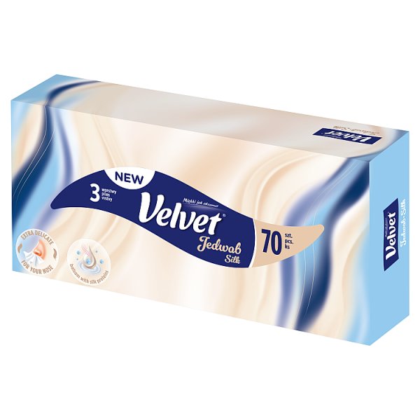 Velvet Jedwab Chusteczki uniwersalne 70 sztuk