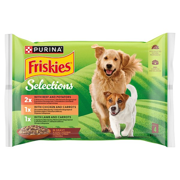 Friskies Selections Karma dla dorosłych psów w sosie 340 g (4 x 85 g)