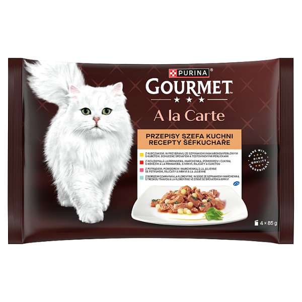 Gourmet A la Carte Karma dla dorosłych kotów przepisy szefa kuchni 340 g (4 x 85 g)