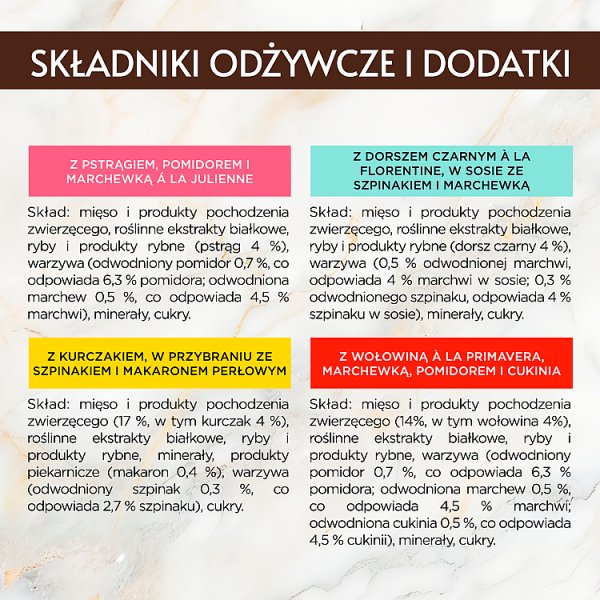 Gourmet A la Carte Karma dla dorosłych kotów przepisy szefa kuchni 340 g (4 x 85 g)