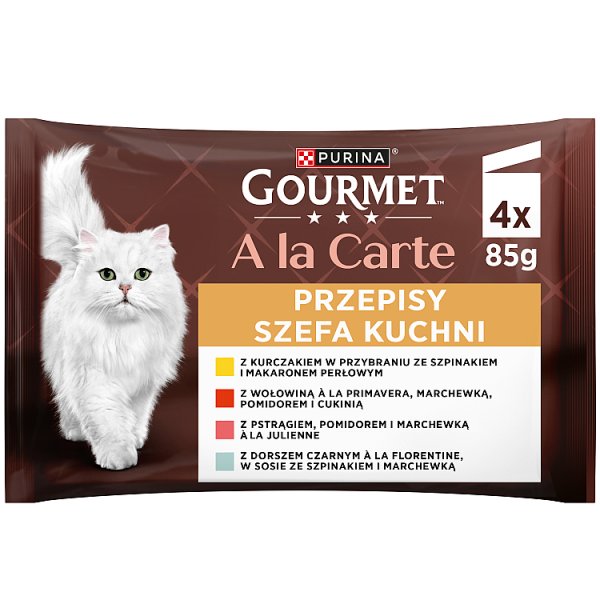 Gourmet A la Carte Karma dla dorosłych kotów przepisy szefa kuchni 340 g (4 x 85 g)