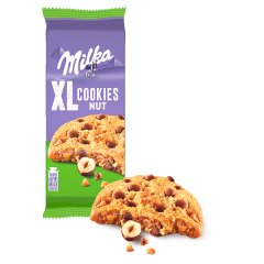 Milka XL Cookies Nut, ciastka z kawałkami mlecznej czekolady i orzechami - 184 g