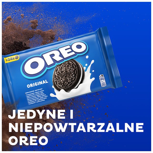 OREO Original ciasteczka z nadzieniem o smaku waniliowym z dodatkiem kakao 24 sztuki 264 g