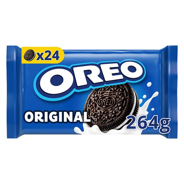 OREO Original ciasteczka z nadzieniem o smaku waniliowym z dodatkiem kakao 24 sztuki 264 g