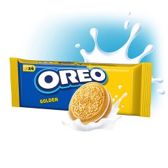 OREO Golden o smaku waniliowym ciasteczka z nadzieniem idealne do podróży 4 sztuki 44 g