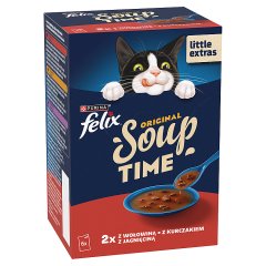 Felix Soup Time Original Karma uzupełniająca dla dorosłych kotów 6 x 48 g