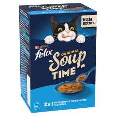 Felix Original Soup Time Karma uzupełniająca dla dorosłych kotów 6 x 48 g