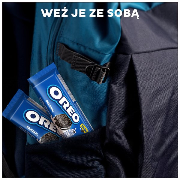 OREO Original ciasteczka z nadzieniem o smaku waniliowym odpowiednie dla wegetarian 4 sztuki 44 g