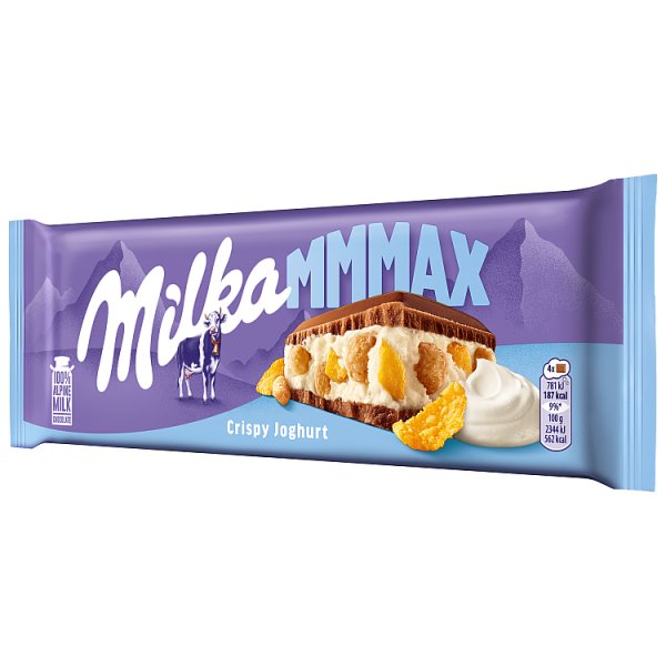 Milka Mmmax Czekolada mleczna z nadzieniem jogurtowym 300 g