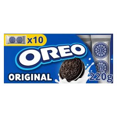 Oreo Original Ciastka kakaowe z nadzieniem o smaku waniliowym 220 g