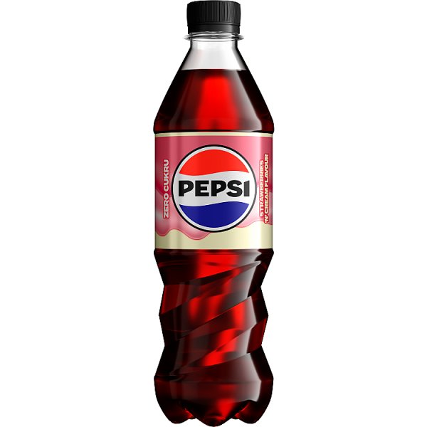 Napój gaz Pepsi zero cukru strawberry &amp; cream 500ml + kaucja 50 gr 