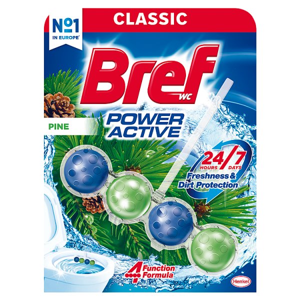 Bref WC Power Active Pine Zawieszka myjąco-zapachowa do WC 50 g