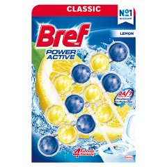 Bref WC Power Active Lemon Zawieszka myjąco-zapachowa do WC 3 x 50 g