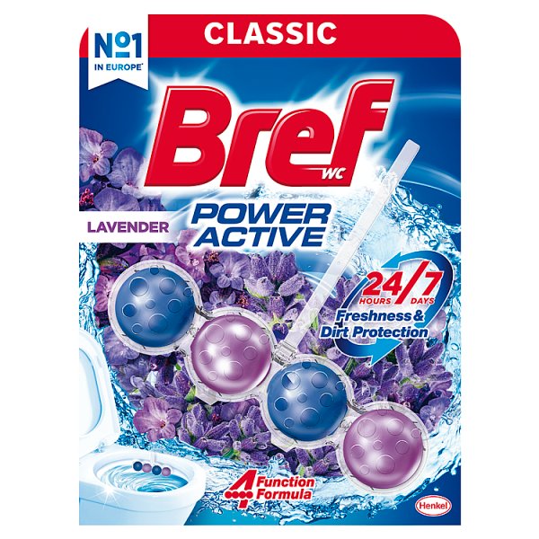 Bref WC Power Active Lavender Zawieszka myjąco-zapachowa do WC 50 g