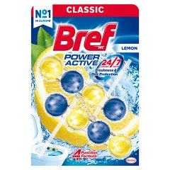 Bref WC Power Active Lemon Zawieszka myjąco-zapachowa do WC 2 x 50 g