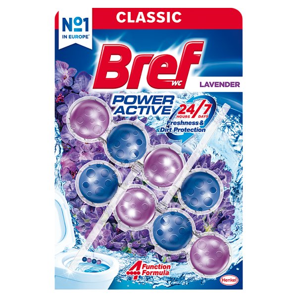 Bref WC Power Active Lavender Zawieszka myjąco-zapachowa do WC 2 x 50 g