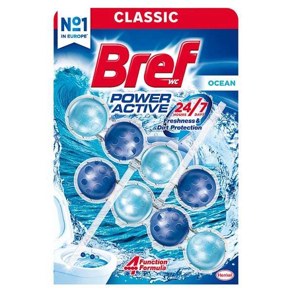 Bref WC Power Active Ocean Zawieszka myjąco-zapachowa do WC 2 x 50 g