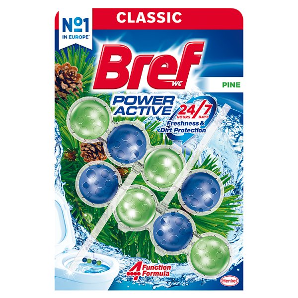 Bref WC Power Aktiv Pine Zawieszka myjąco-zapachowa do WC 2 x 50 g