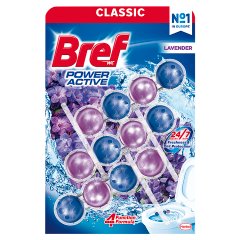 Bref WC Power Aktiv Lavender Zawieszka myjąco-zapachowa do WC 3 x 50 g
