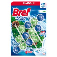 Bref WC Power Active Pine Zawieszka myjąco-zapachowa do WC 3 x 50 g