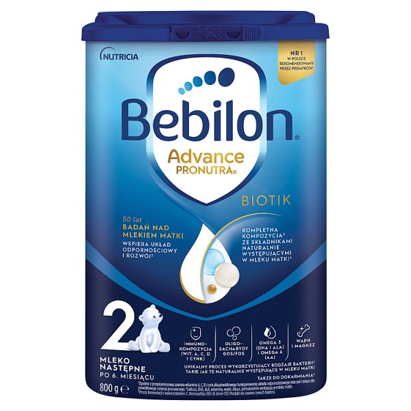 Bebilon 2 Advance Pronutra Biotik Mleko następne po 6. miesiącu 800 g
