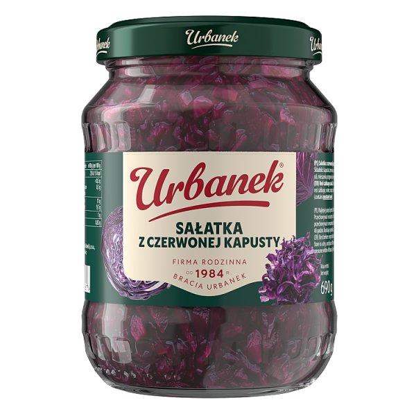 Urbanek Sałatka z czerwonej kapusty 690 g